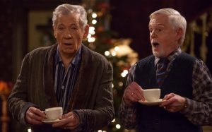 A BROWN EYED BOY PRODUCTION FOR ITV VICIOUS CHRISTMAS SPECIAL Starring: IAN McKELLEN as Freddie, DEREK JACOBI as Stuart, FRANCES DE LA TOUR as Violet,MARCIA WARREN as Penelope, IWAN RHEON as Ash. All images are Copyright ITV/BROWN EYED BOY and may only be used in relation to Vicious. For more info please contact Pat Smith at patrick.smith@itv.com or 02071573044