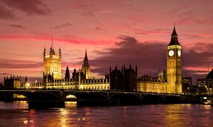 Houses Of Parliament, River Thames and Westminster Bridge, London, England